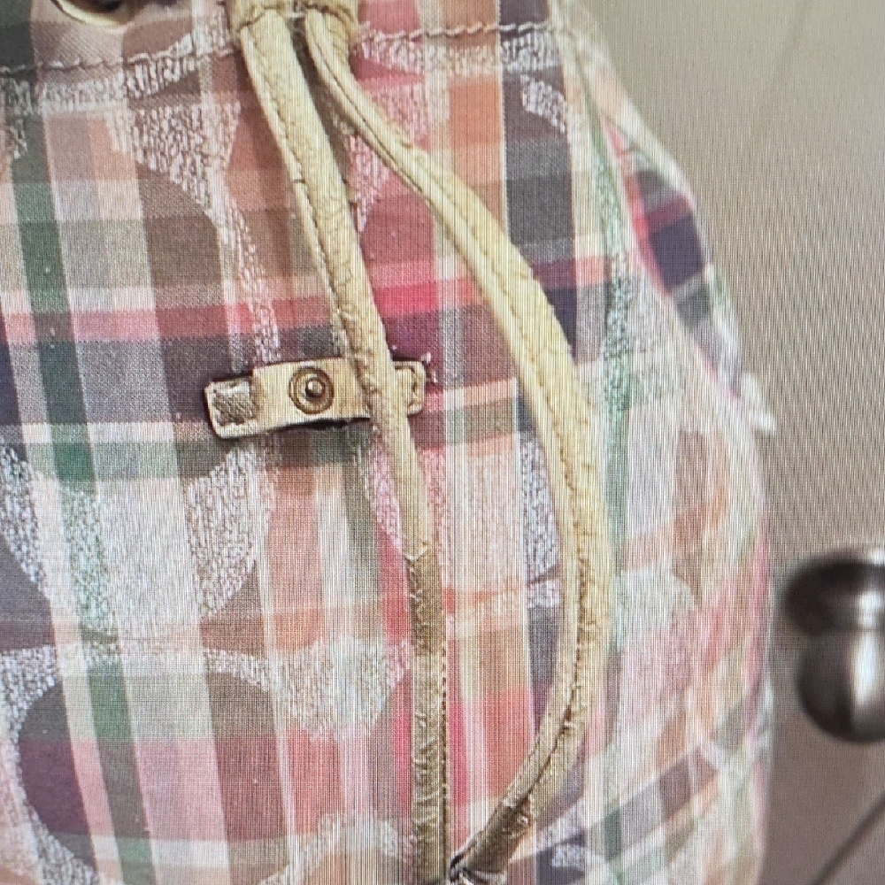 Coacg Plaid Backpack with Drawstring Closure - image 10